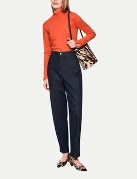 Cain Langarmshirt mit Stehkragen Orange 36 - Marc - FashionsVida