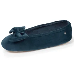 Chaussons ballerines Grand Nœud Bleu bleu canard 35/36