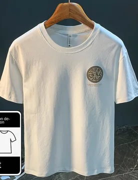 High-end short-sleeved T-shirt men's summer fashion printed breathable loose men's fashion thin versatile casual top - Aliexpress - FashionsVida