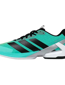 Adizero Ubersonic Hard Court Shoes Flash Aqua / Core Black / Lucid Orange UK 9.5 - Adidas - FashionsVida