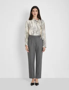Pantalón de vestir de mujer de corte recto y bolsillos laterales - Trucco - FashionsVida