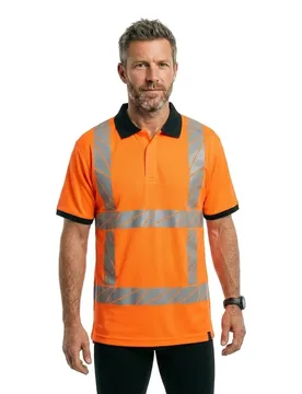 Polo à Manches Courtes High Visibility Orange 3XL - MASCOT - FashionsVida