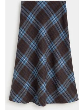 Vestido midi tul estampado de manga larga de cuello caja - Simorra - FashionsVida