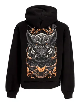 Felpa Cappuccio Uomo Mediolanum Hoodie Black - DOLLY NOIRE - FashionsVida