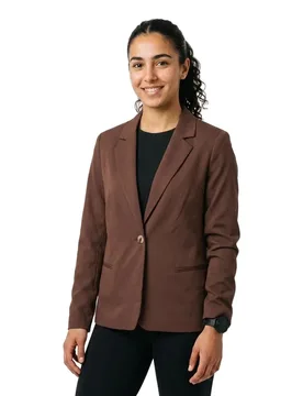 Blazer Bella Coffee Bean / Detail Melange 40 - Vila - FashionsVida