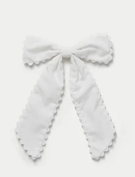 Back To School Scallop Bow White Female - M&S - FashionsVida