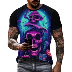 Summer Beach Fashion Men's 3D Printed Short-Sleeve T-Shirt - Shirt Style, Round Neck