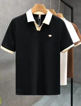Trend Comfortable Classic All-match Comfortable Premium Simplicity Handsome Solid Color Men's Polo Short Sleeved Summer 2024 - Aliexpress - FashionsVida
