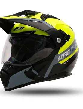 Casco Moto Adventure Off-Road ARIES Giallo Nero taglia S - UFO - FashionsVida