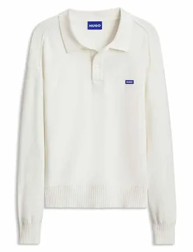 Hugo Pull San Patty 10282419 Blue Open White S - Hugo Boss - FashionsVida