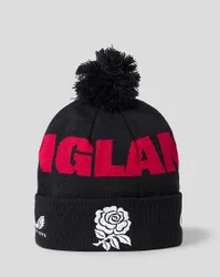 England Rugby Unisex 26/27 Bobble Beanie Hat - Black BLACK/RED O/S unisex