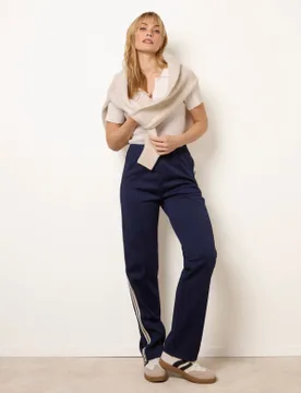 Side Stripe Sport Trousers - L / NAVY - female - Blue Vanilla - FashionsVida