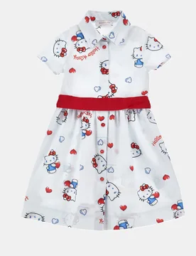 Abito hello kitty bambina bianco - Monnalisa - FashionsVida