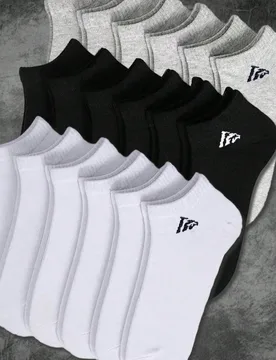 Par de calcetines cortos unisex de unicolor negro, blanco y gris, calcetines deportivos minimalistas de moda, calcetines invisibles tipo barco, adecua - Shein - FashionsVida