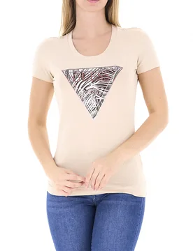 Guess T-shirt girocollo BEIGE XL - Guess - FashionsVida