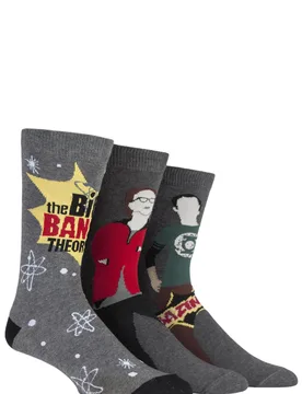 Pair Assorted Big Bang Theory Socks Men's 11-13 Mens - - Assorted - Size: 11-13 Mens - Film & TV Characters - FashionsVida