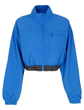 Giacca a Vento Corta Donna W Crop Taping Windbreaker Meridian Blue - Tommy hilfiger - FashionsVida