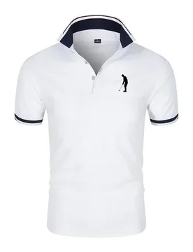 Golf T-shirt for Men Lapel Short Sleeve Breathable POLO Shirt Button Summer Pullovers Fashion Trend T-Shirt Man Streetwear Tops - Aliexpress - FashionsVida
