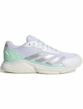 Courtquick Padel Shoes Footwear White / Silver Metallic / Clear Mint UK 7 - Adidas - FashionsVida