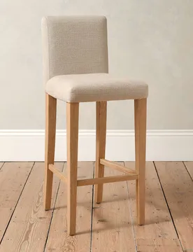 Alder Upholstered Fabric Bar Stool Beige Mix - Cotswold Company - FashionsVida