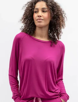 Modal RIch Pyjama Top Magenta female - Cyberjammies - FashionsVida