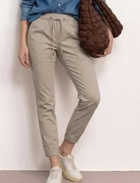 Slim Leg Hose in leichter Qualität female Beige - Street One - FashionsVida