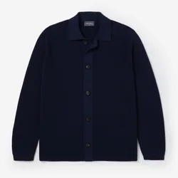 Mens 100% Cotton Overshirt - Navy - Size X-Large