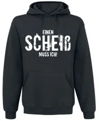 Kapuzenpullover - Einen Scheiß muss ich! - S bis XL - für Männer - Größe S - schwarz - Männer - male