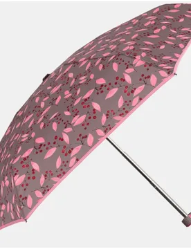 Paraguas mujer plegable mini 51-6 manual con impresión hojas pequeñas - Perletti - FashionsVida