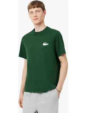 Camiseta loungewear de algodón con estampado de cocodrilo de hombre - Lacoste - FashionsVida