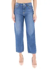 Jeans wide leg BLU CHIARO 48
