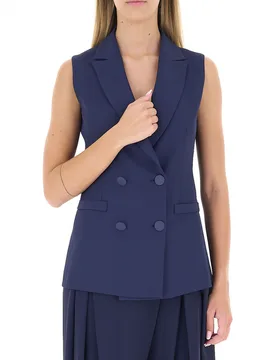 Blazer smanicato BLU NAVY S - Rinascimento - FashionsVida