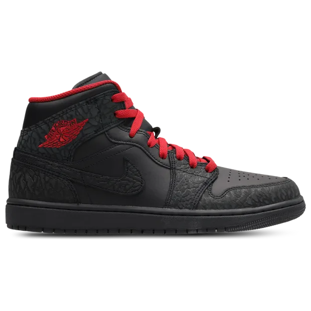 Aj1 Mid Herren Sneaker - Schwarz - Größe 40 - Leder, Synthetik Black 40 - Jordan - FashionsVida