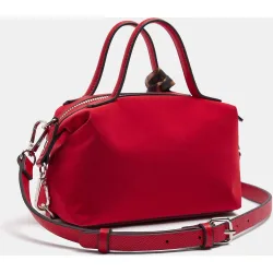 Bolso de mano estilo tote convertible a bandolera con cierre de cremallera en liso