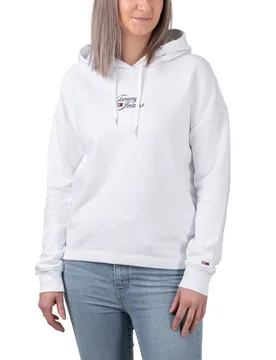 Boxy Essential Logo Hoodie White XS Damen - Tommy Jeans - FashionsVida
