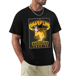 Retro powerline cartoon tour tshirt T-Shirt Vintage Style Printed Top