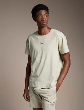 Laze Featuring HD Logo T-Shirt Beige male - Hugo Boss - FashionsVida
