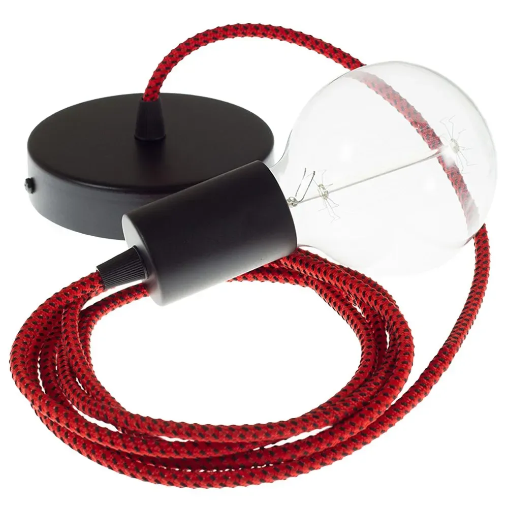 Cables Suspension Luminaire Rt94 3d 2 M Red Devil / Black One Size - Creative - FashionsVida