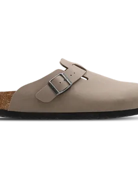 Boston Women Flip-Flops and Sandals - Beige - Size 8 - Nubuck - Beige - Size: 8 - Birkenstock - FashionsVida