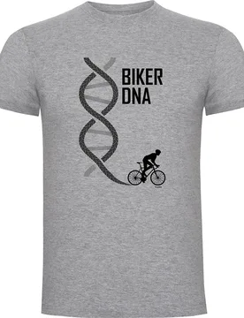 Maglietta A Maniche Corte Biker Dna Heather Grey - Kruskis - FashionsVida