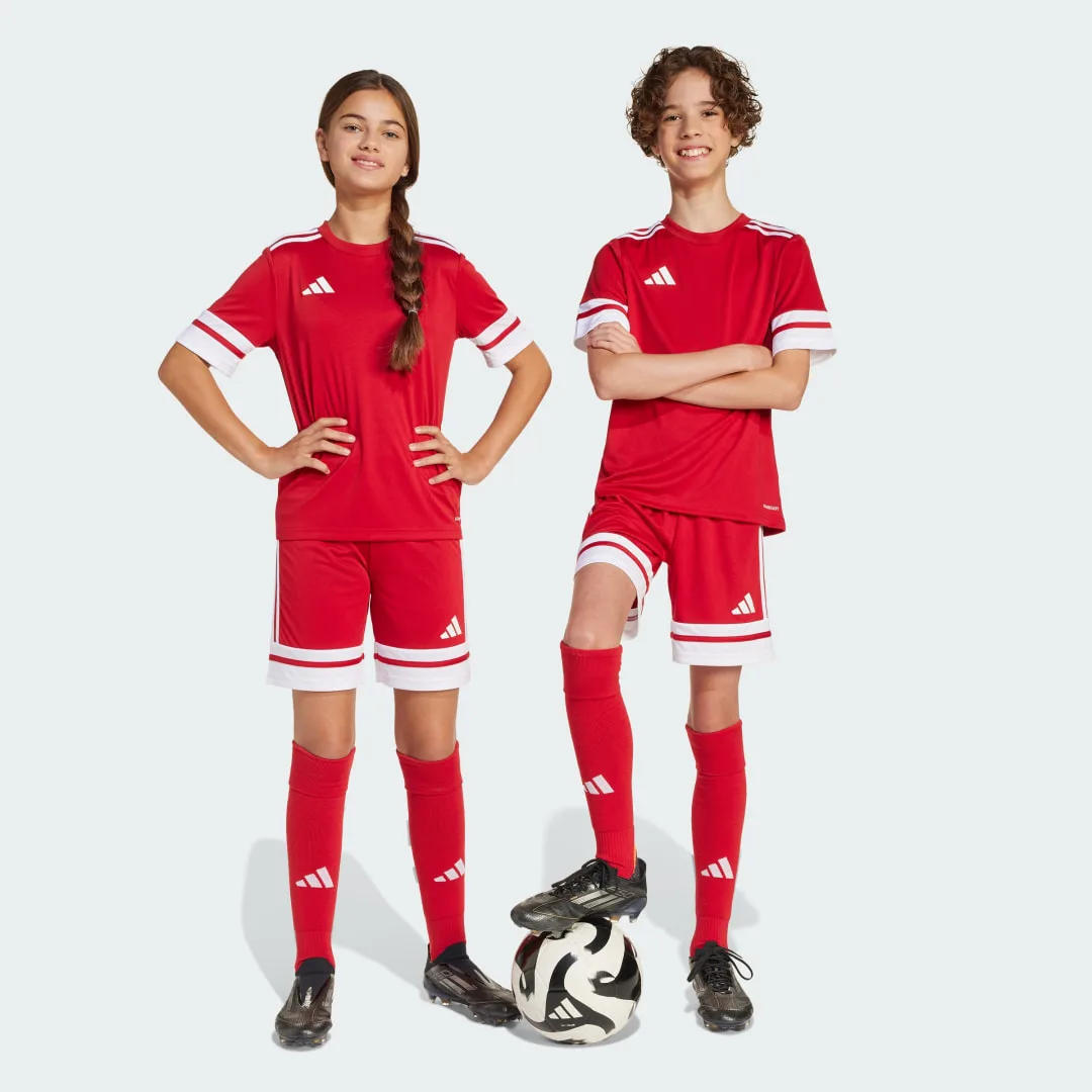 Short Squadra 25 Junior 9-10A Team Power Red 2 / White - Adidas - FashionsVida