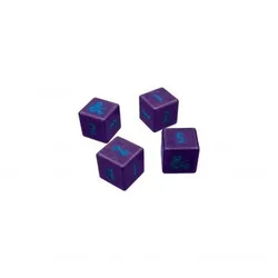 Dungeons & Dragons Phandelver Campaign 4D6 Heavy Metal Dice - Royal Purple and Sky Blue