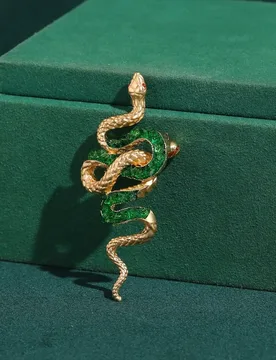Vintage Green Crystal Snake Academy Brooches Luxury Art Deco Silver Plated Rhinestone Jewelry For Women Brand High Qualit Gift - Aliexpress - FashionsVida