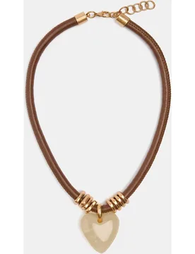 Collar de cordón con abalorio de corazón - Parfois - FashionsVida