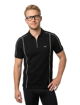 Exchange Polo A Maniche Corte Xm002375_af10366 Black S - Armani - FashionsVida