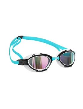 Triathlon Rainbow Mirror Swimming Goggles Azure One Size Men,Women - Mad Wave - FashionsVida