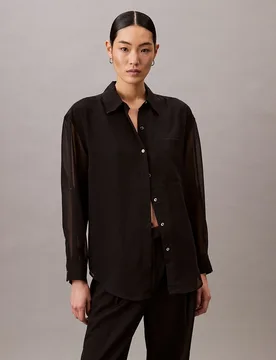 Blusa camisera de mujer - Calvin Klein - FashionsVida