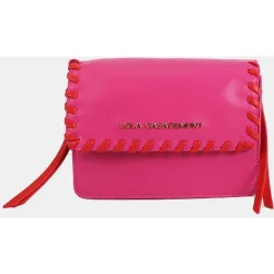 Bandolera con detalle trenzado a contraste
