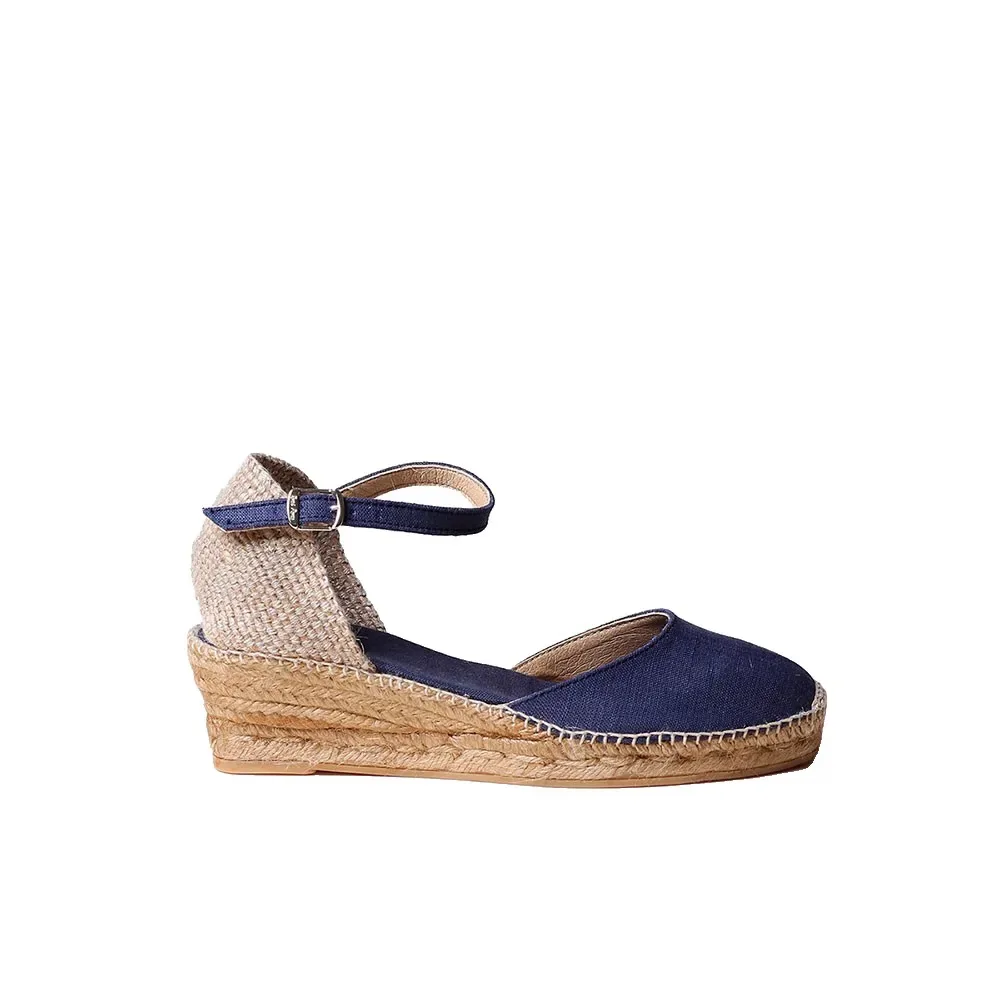 Pons Espadrilles Compensées Romina Navy EU 37 - Toni - FashionsVida