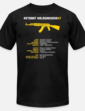 Kalashnikov AK-47 Assault Rifle Infographic T-Shirt 100% Cotton O-Neck Short Sleeve Summer Casual Mens T-shirt Streetwear - Aliexpress - FashionsVida